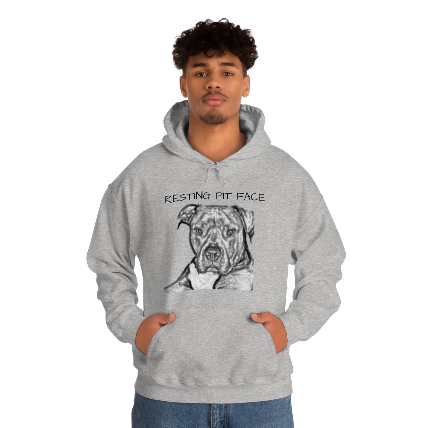 "Resting Pit Face" Hooded Sweatshirt