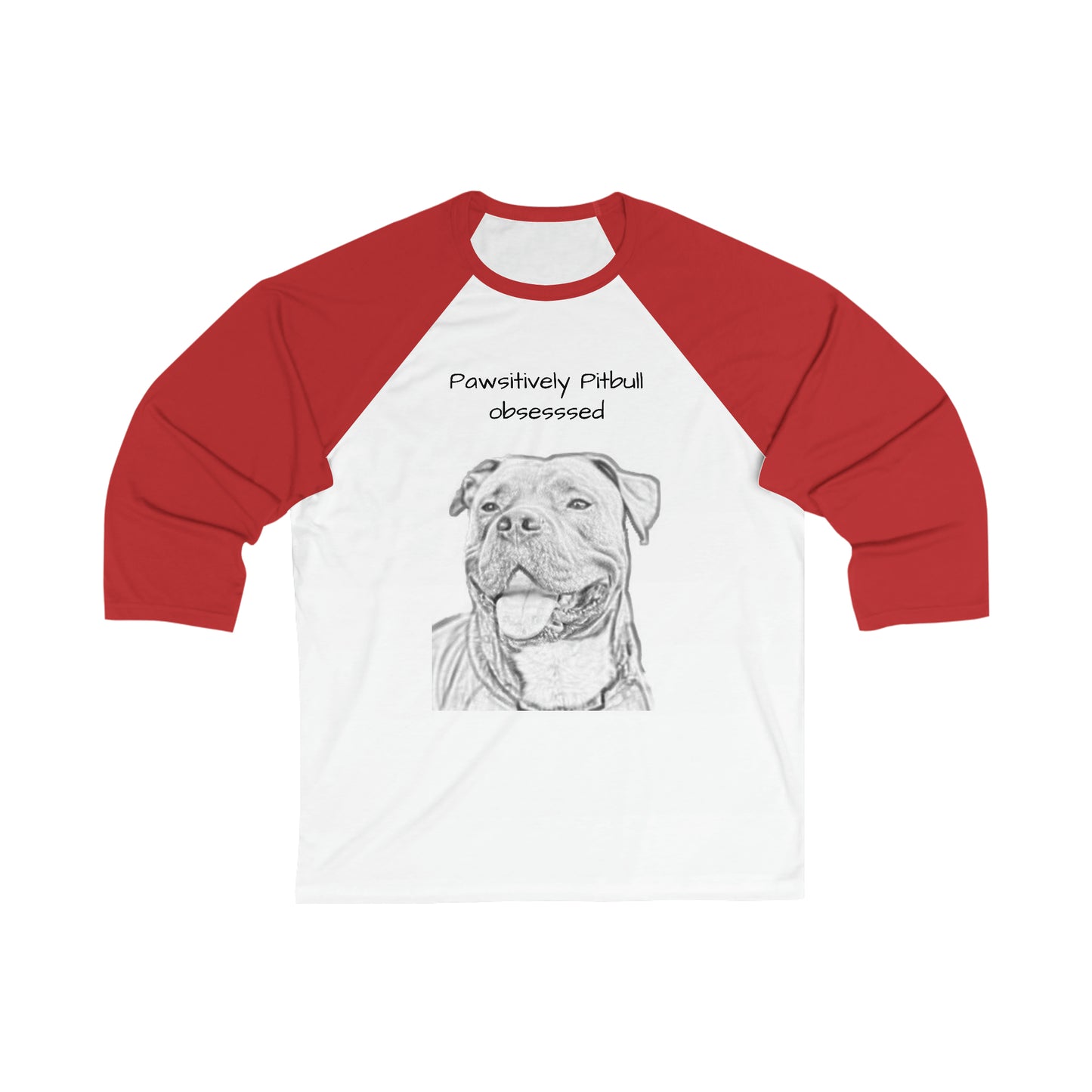 Pitbull Unisex 3\4 Sleeve Baseball Tee