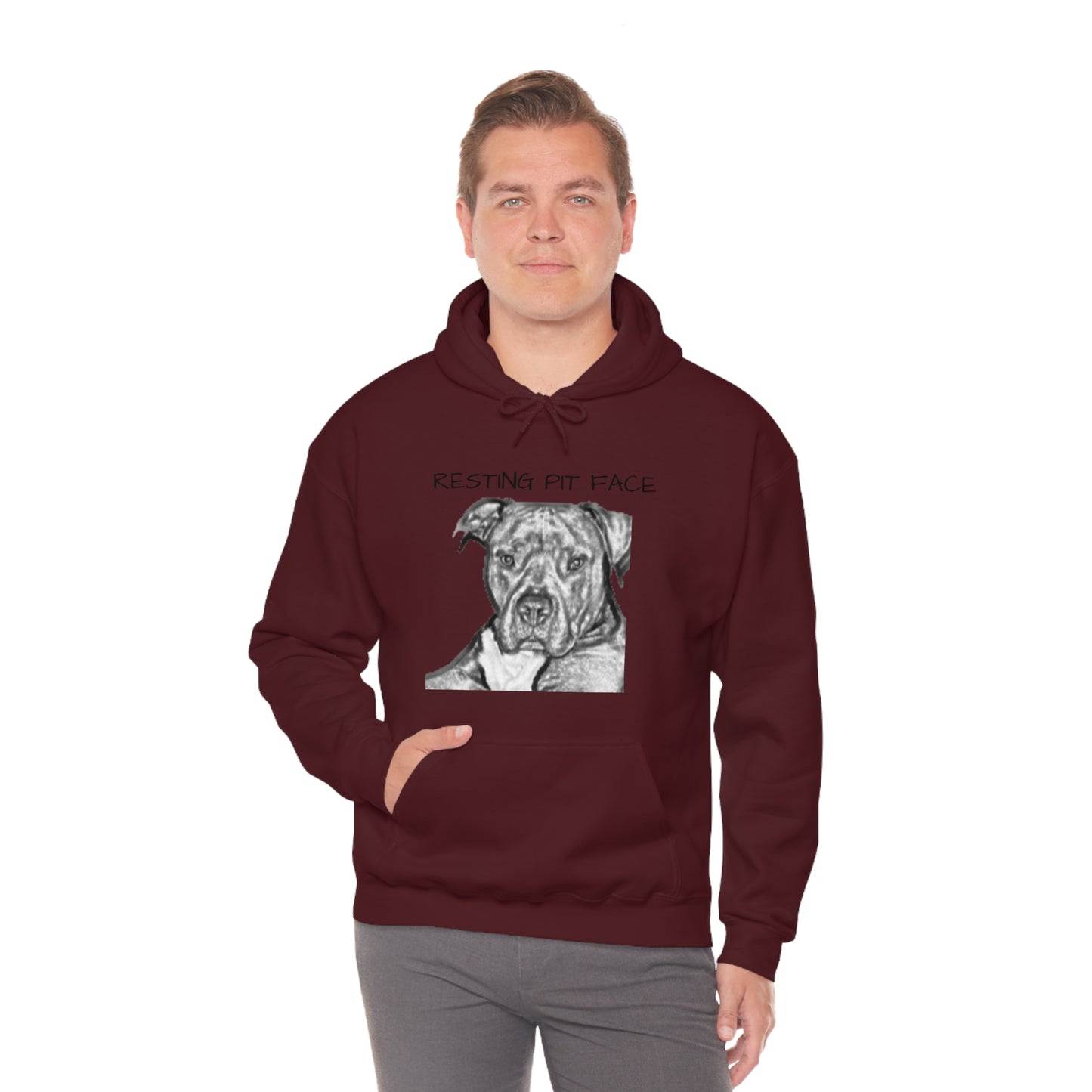"Resting Pit Face" Hooded Sweatshirt