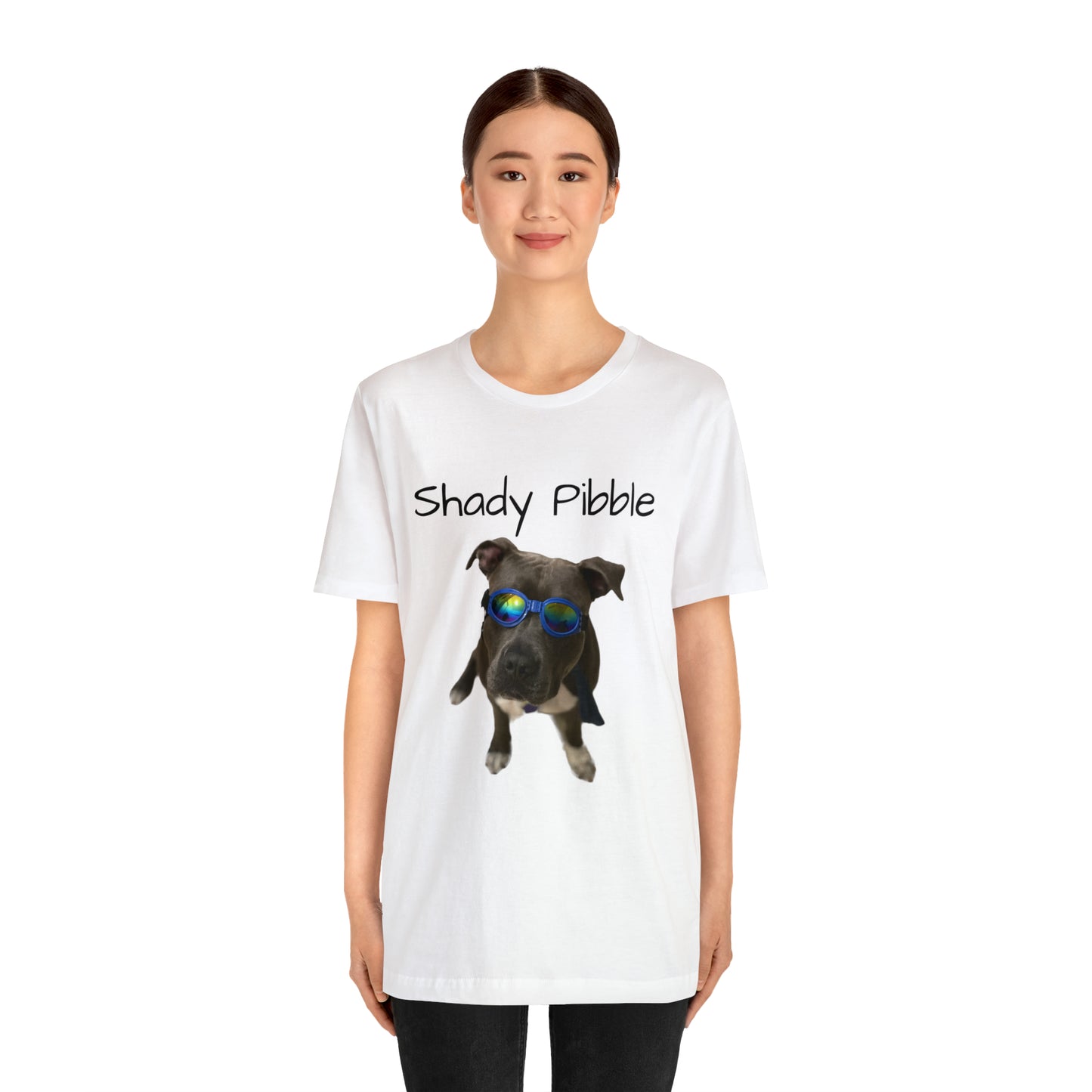 Women's Pitbull Shirt: Shady Pibble with Sunglasses