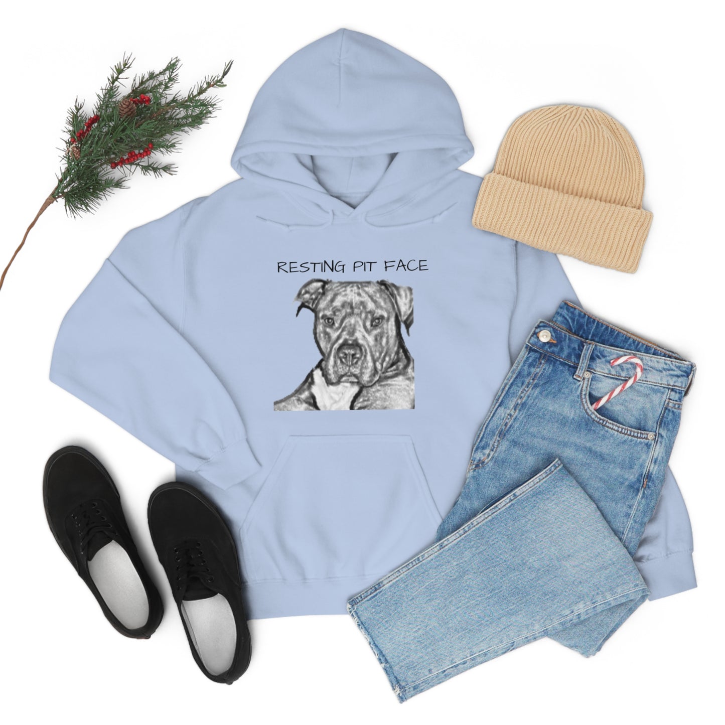 "Resting Pit Face" Hooded Sweatshirt