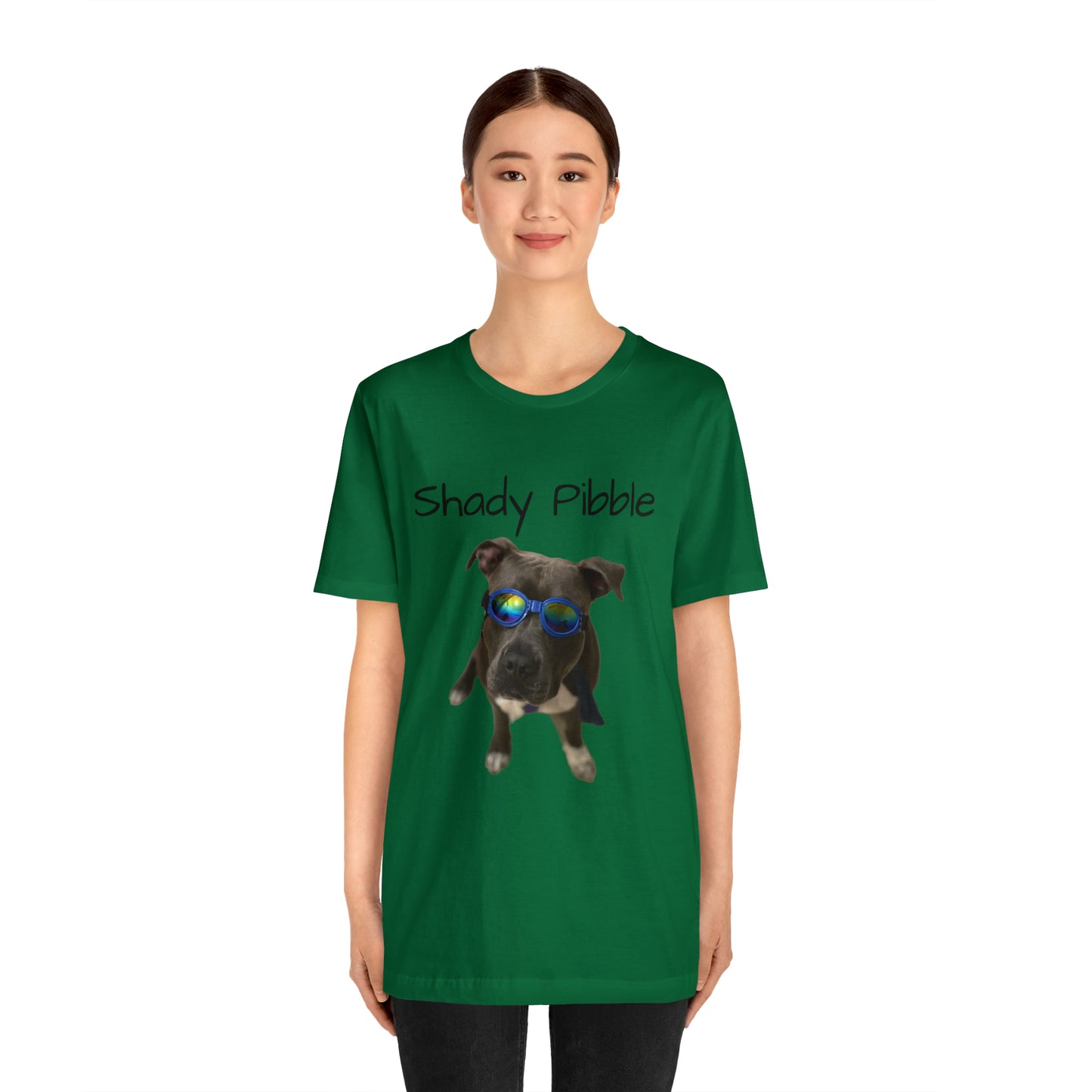 Women's Pitbull Shirt: Shady Pibble with Sunglasses